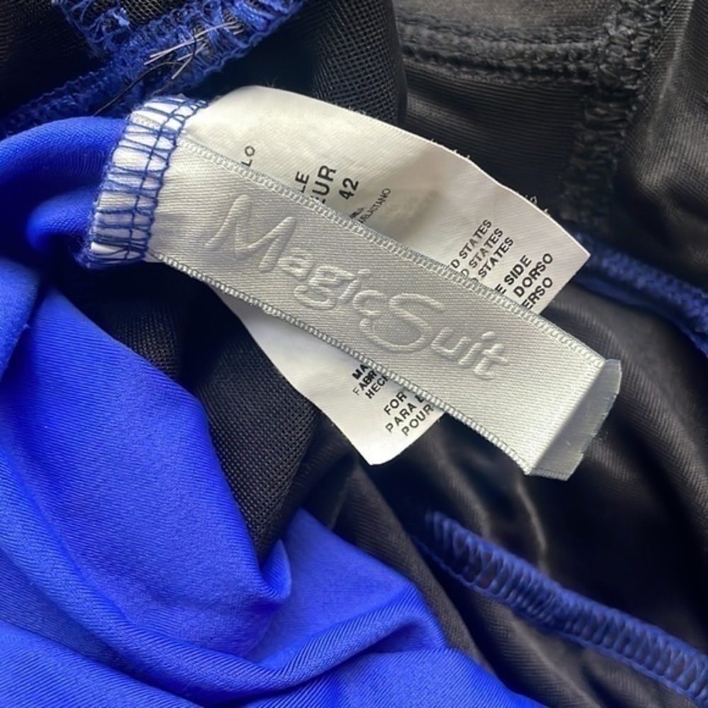 MagicSuit Swim top size 12 Blue ruffled - Picture 5 of 7